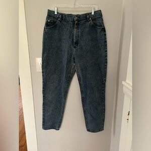 Vintage Lee tapered denim jeans 100% cotton medium/dark wash tag size 18